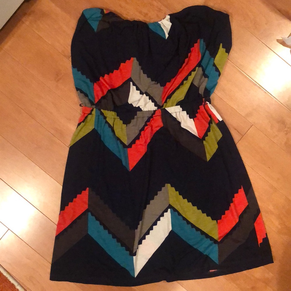 Strapless mini dress